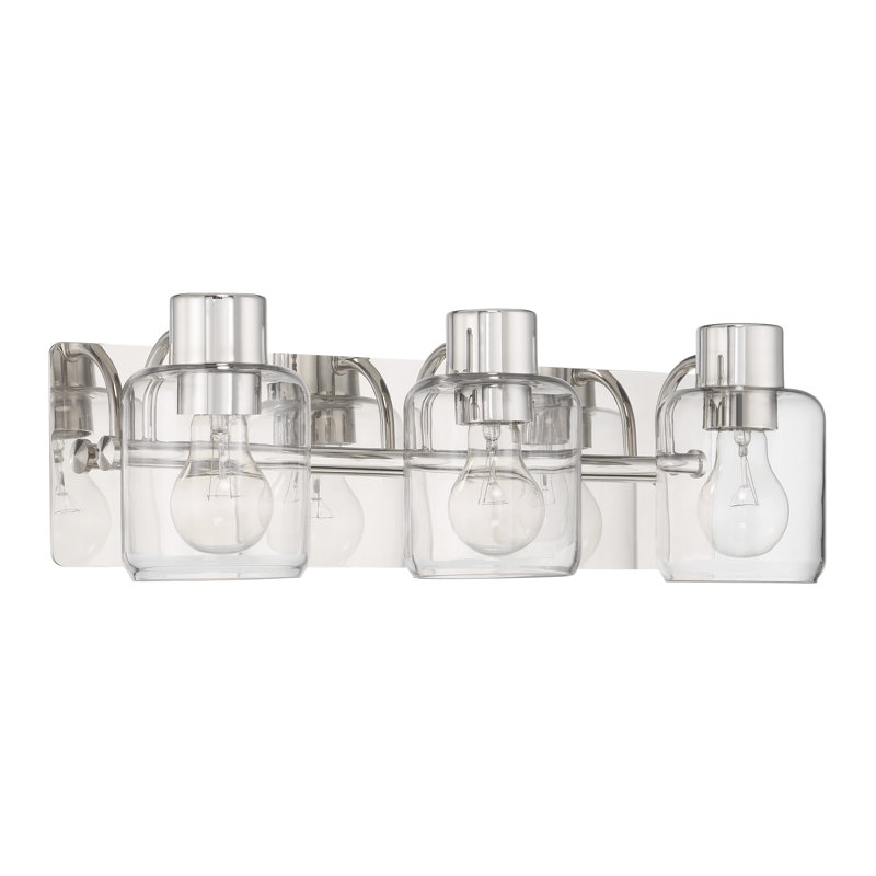 Éclairage pour meuble-lavabo 3 lumières Bourgogne, Nickel poli