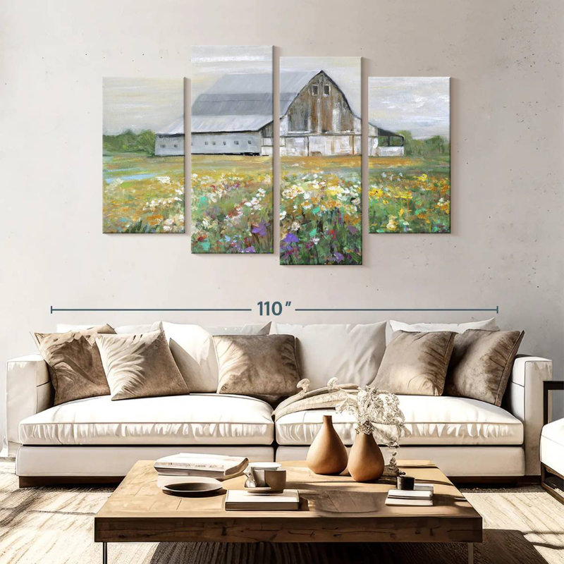 Country Fields, 54" H x 84" W