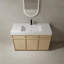 Meuble-lavabo autoportant avec lavabo en résine