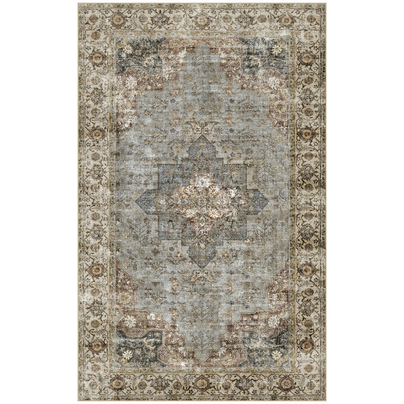 Washable Geometric Indoor Rug