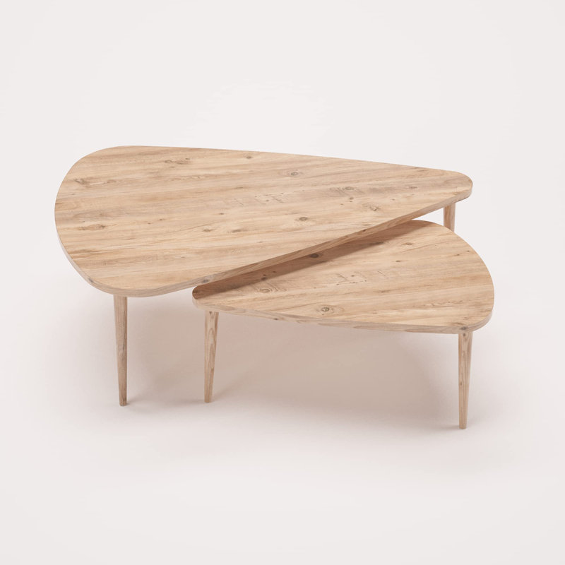 Ensemble de tables basses 2 pièces Dixielynn, Noyer