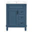 Meuble-lavabo de 24 po avec lavabo, petite 2 tiroirs et tablette réglable, style français, rails-131141405
