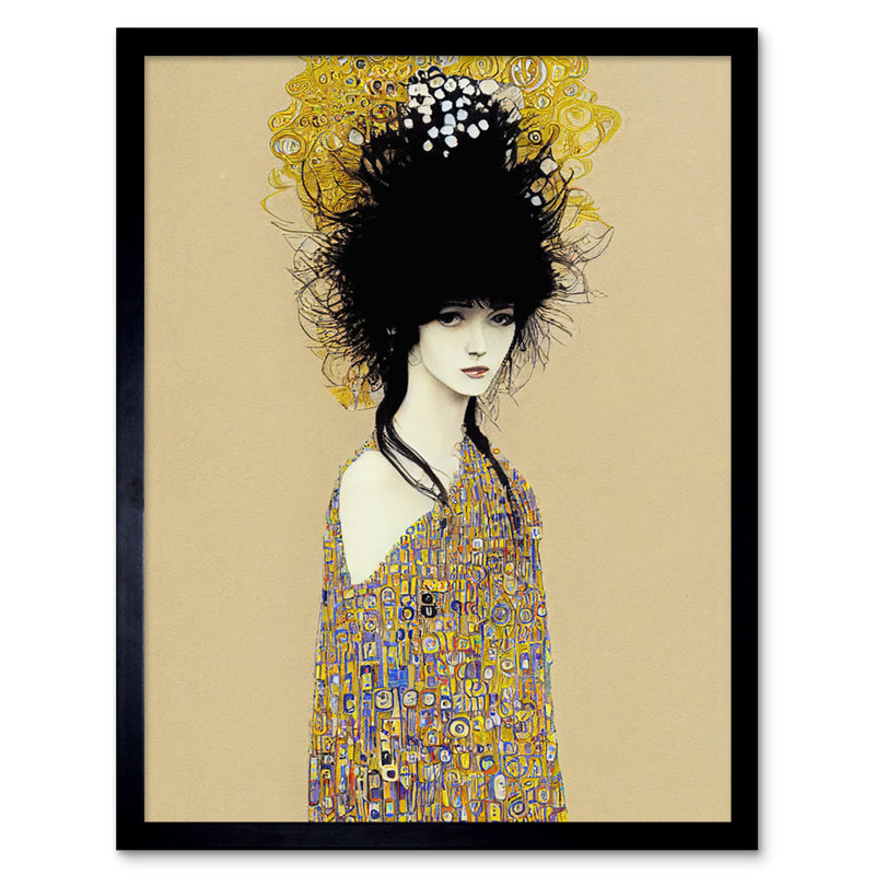 Woman In Klimt Style Dress - Single Picture Frame Print