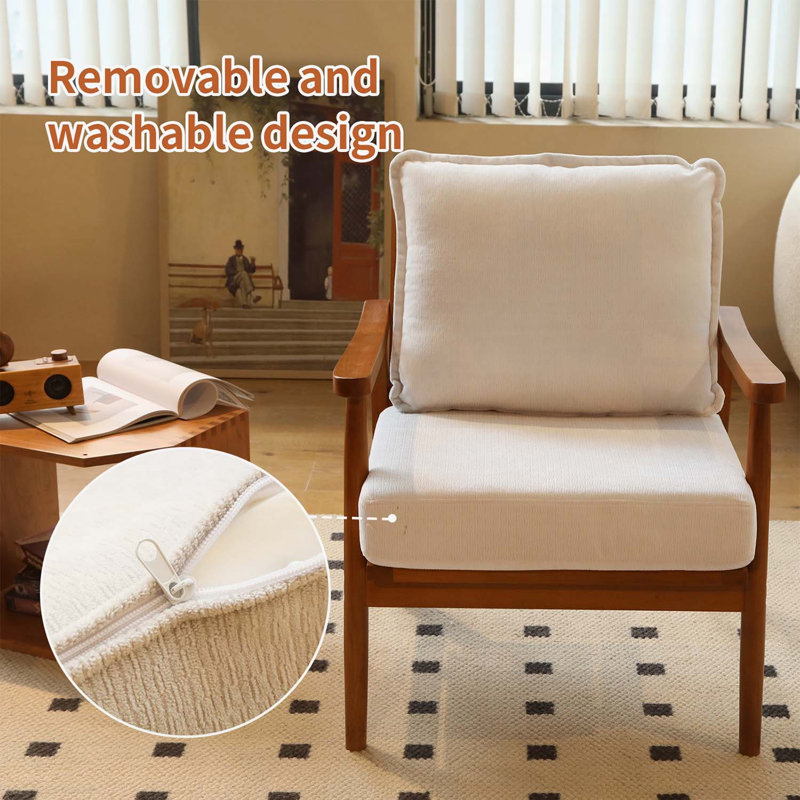 Fauteuil de lecture confortable pour appartement, salle d'attente, balcon, Blanc