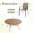 7-Pieces Round Patio Dining Set With Stackable PVC-coated polyester Chairs-1583461730