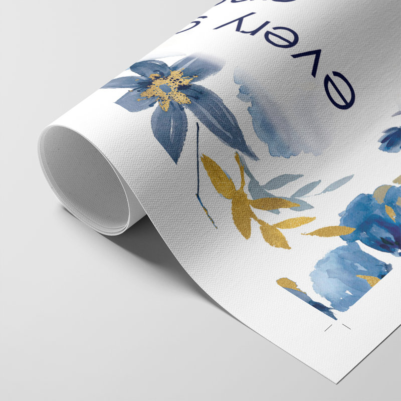 Écriture indigo - impression sur toile seulement - non encadrée, H 12 po x l 8 po