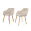 48cm H Premium Textured Woven Linen Upholstered Upholstered Back Armchair-541590757