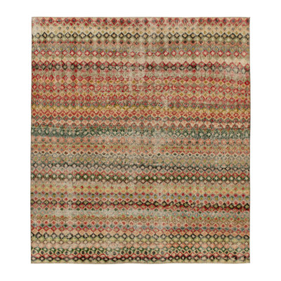 One-of-a-Kind 6’5” X 7’2” 1960s Wool Area Rug in