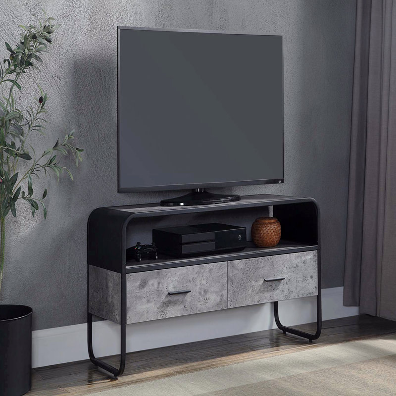 Meuble télé avec 2 tiroirs de rangement, H 22 po x l 39 po x P 14 po