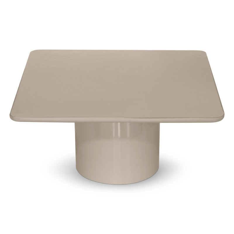 Alessia Coffee Table, Latte Taupe, TALL 16.5" H x 23.75" L x 23.75" W