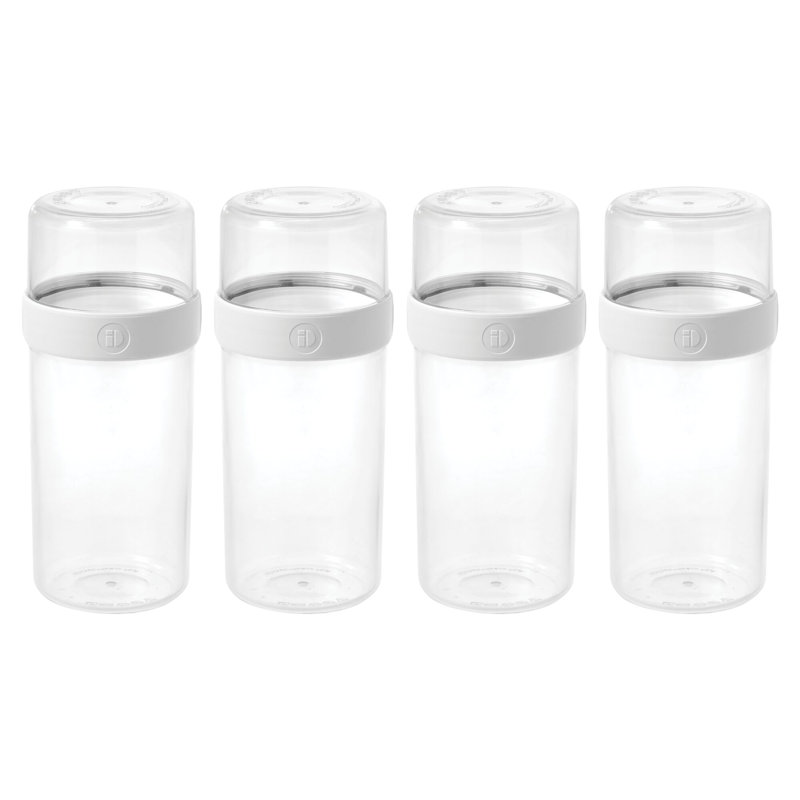 iDesign Large Stack 'n Snack Food Containers - Stackable Snack Containers for Yogurt, Granola, Fruits, and Vegetables