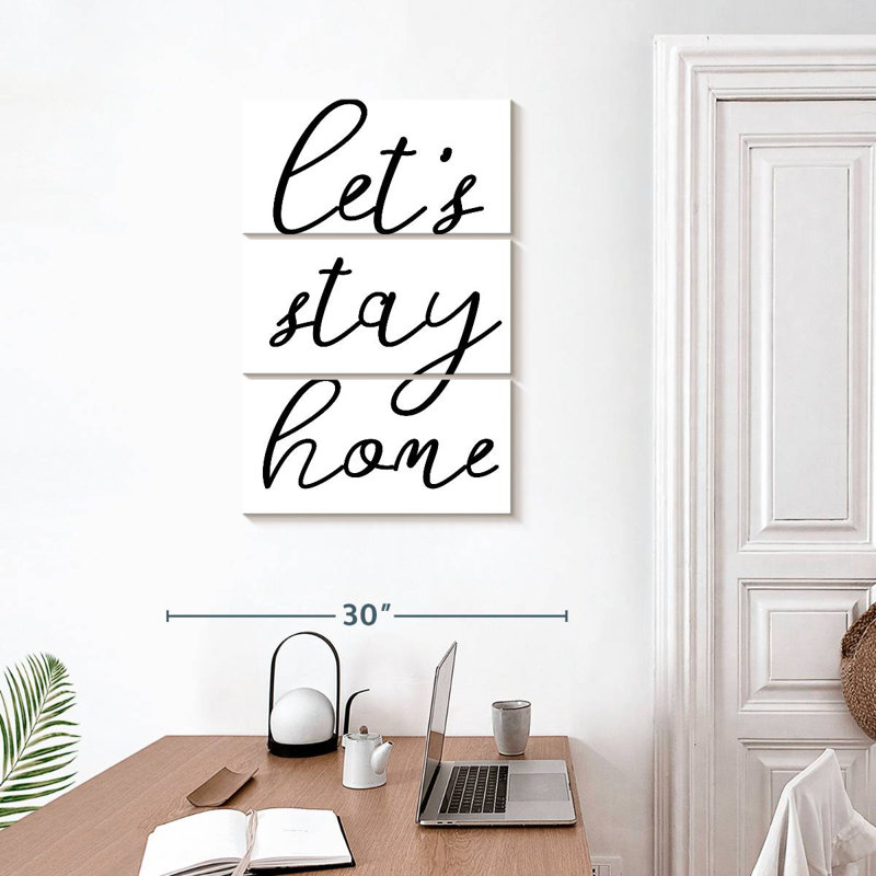 Kema Let's Stay Home Typography, 32" H x 20" W