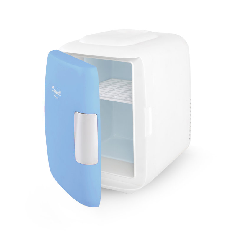 Classique 0,14 cu. Mini réfrigérateur de comptoir, Bleu aqua / blanc