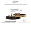 Modern Oversize 39.37 '' Round Coffee Table Set, Expandable Nesting Table Gold&Black Finish with Glass Top