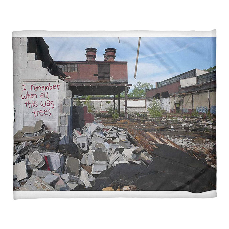 Banksy Sewn Throw Blanket, 50" W x 60" L