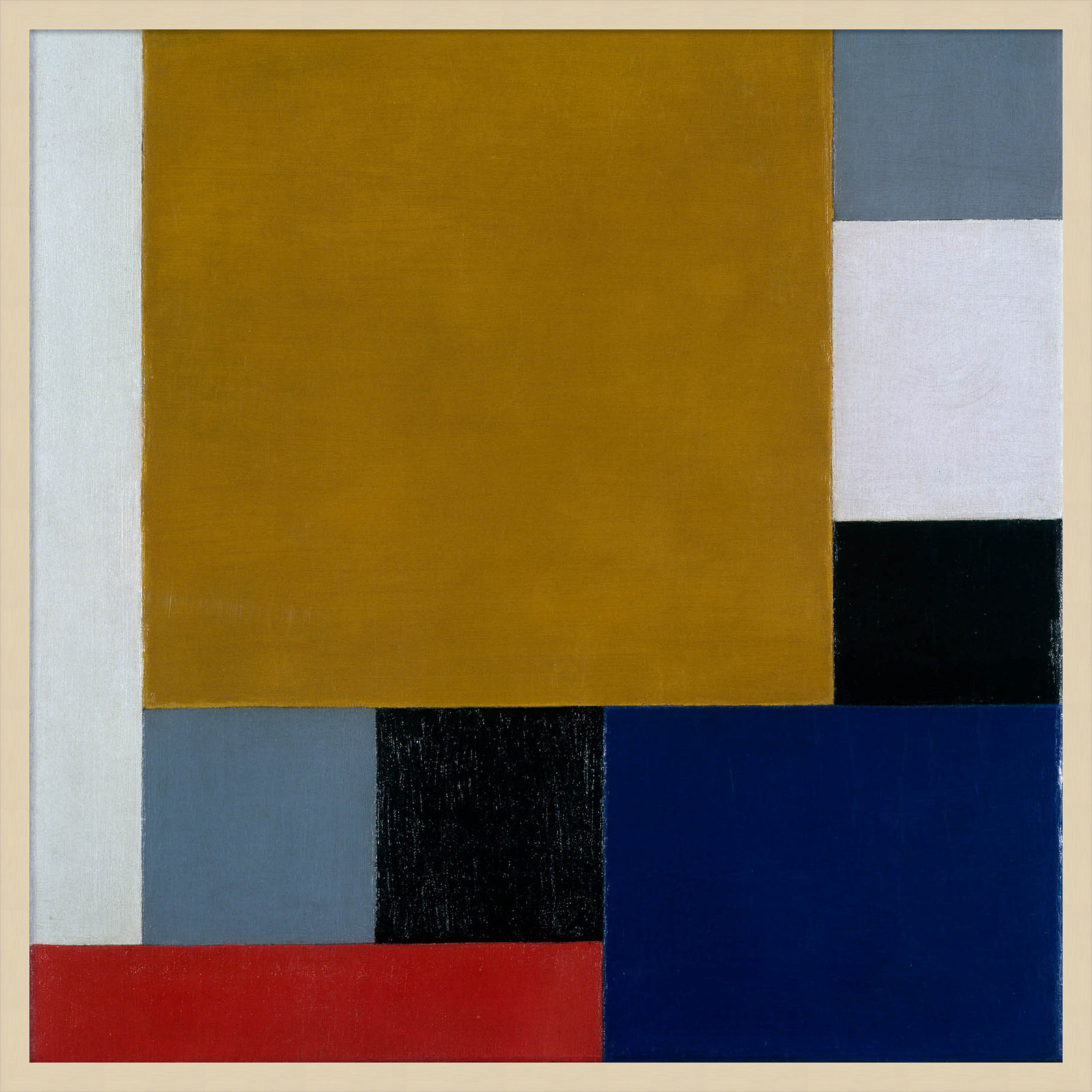 Composition 22 by Theo Van Doesburg, Brown Paper Framed, 33" H x 33" W
