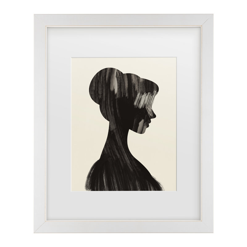 Silhouette de bolognaise bolognaise, croquis encadré, H 16 po x l 13 po