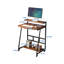 Bureau d'ordinateur portable portatif avec support pour moniteur et tablette de rangement inférieure, poste de travail mobile compact pour adultes-129185159