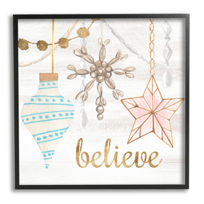 Glimmering Believe Text Holiday