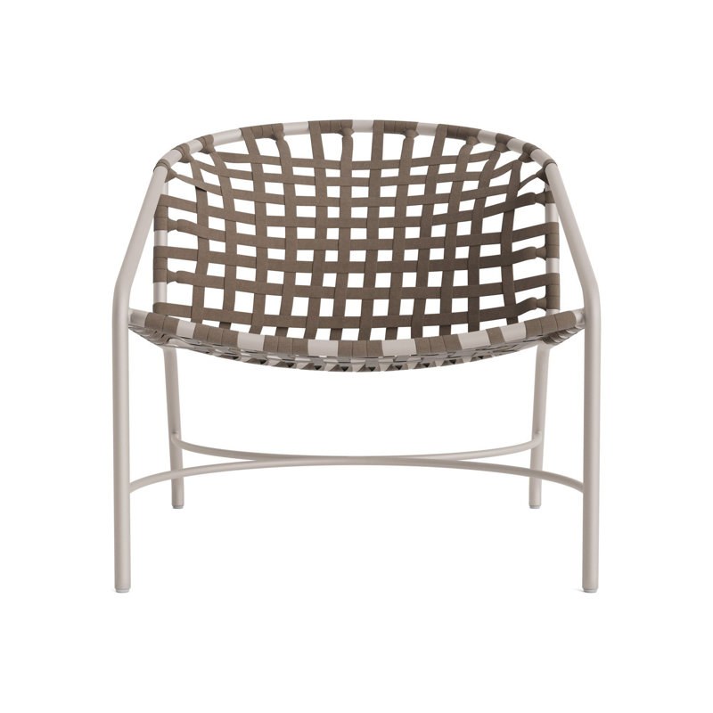 Kantan Outdoor Lounge Chair, Dove Smooth/Mica Suncloth Lace
