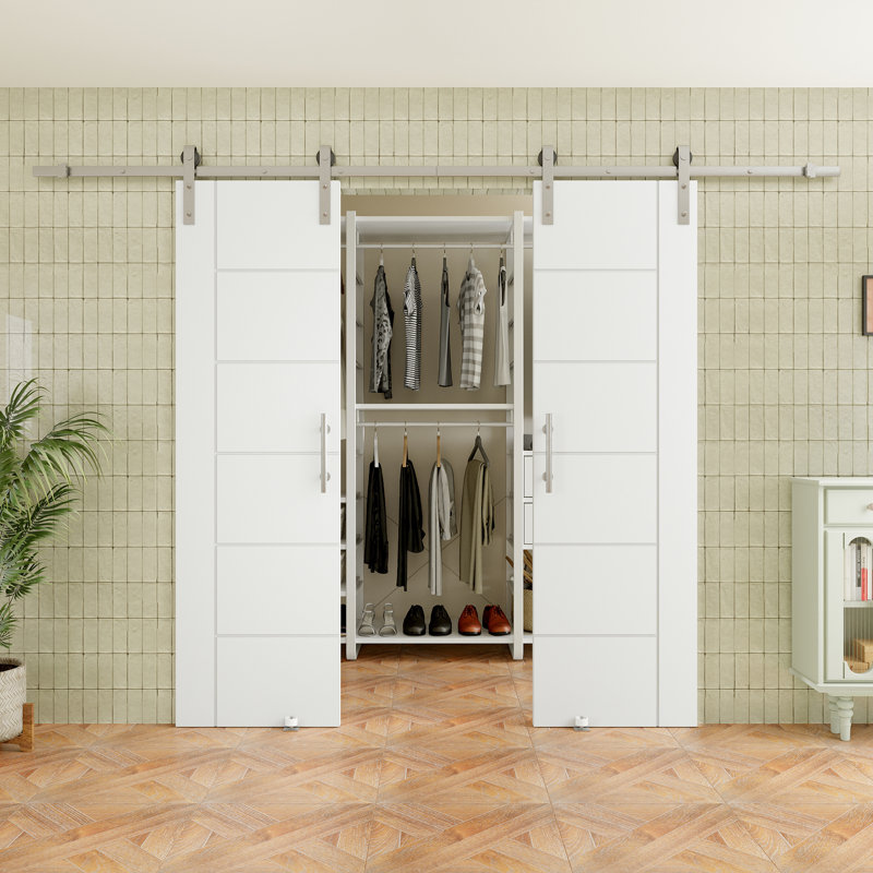 Porte de grange coulissante en bois 80 pi avec 80 po, 48 po x 80 po