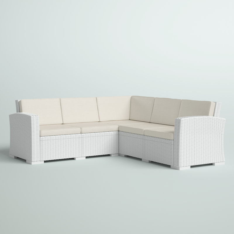 Sperry 5 - Person Modular Patio Conversation Set with Cushions, White