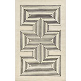 Orlie Hand Tufted Wool Geometric Area Rug in Brown