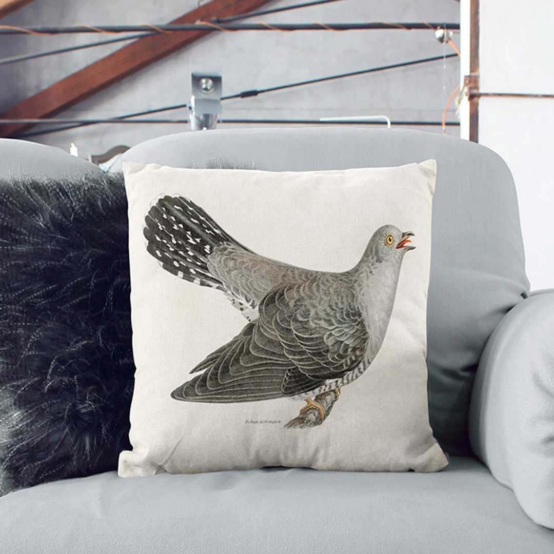 Common Cuckoo by Von Wright Cushion with Filling