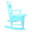 Fauteuil à bascule bleu pour chaise rembourrée confortable en bois franc pour l'intérieur et l'extérieur, support pour muscles et os du tibia en bois massif-189973062