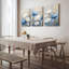 Tableau mural sur toile à motifs floraux bleus et blancs (paquet de 3)-1389351247