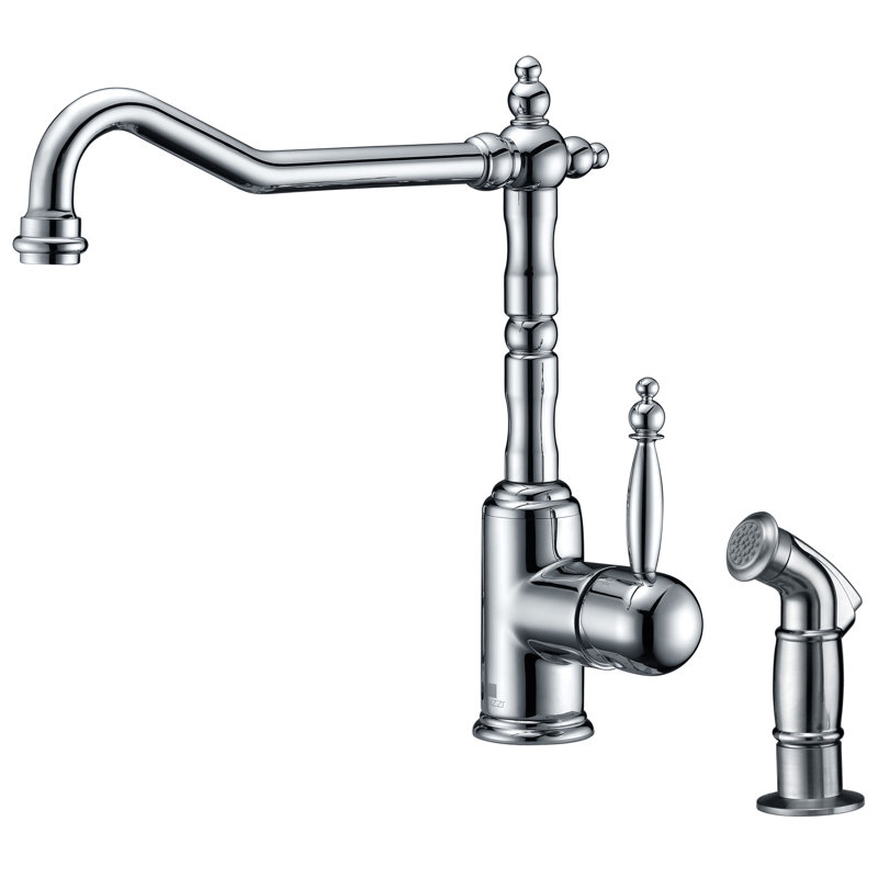 ANZZI Kitchen Faucet with Side Spray, Polished Chrome