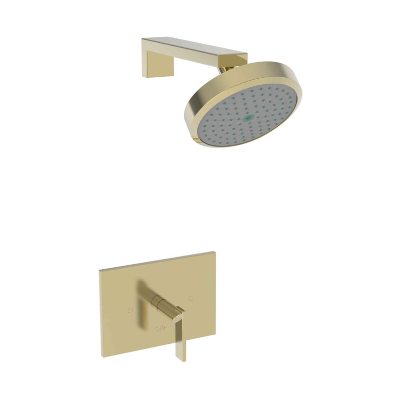 Metro Balanced Pressure Shower Trim Set with Shower Head, French Gold - PVD