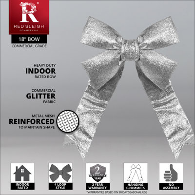 Trees & Wreaths Shatterproof Bow