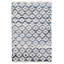 Denim Rag Diamond Ivory Handwoven Cotton Rug-41080384
