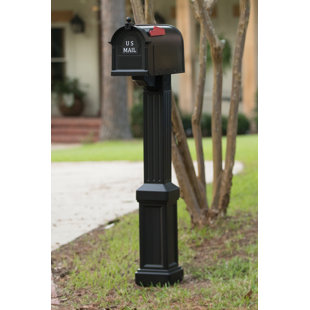 Craftsman Polyethylene Plastic Post Mounted Mailbox