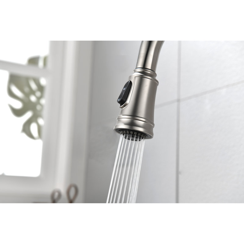 Single Handle Kitchen Faucet, Dirt Surface Brushed Nickel 10.3 In. Package Width Suitable