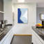 «Retro Abstract 3 Blue» par Danhui Nai, art mural en verre acrylique-1062614965