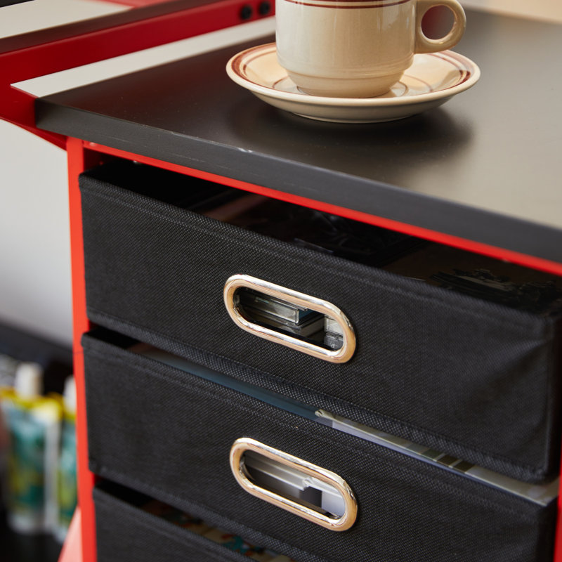 Drafting Table Red With Stool