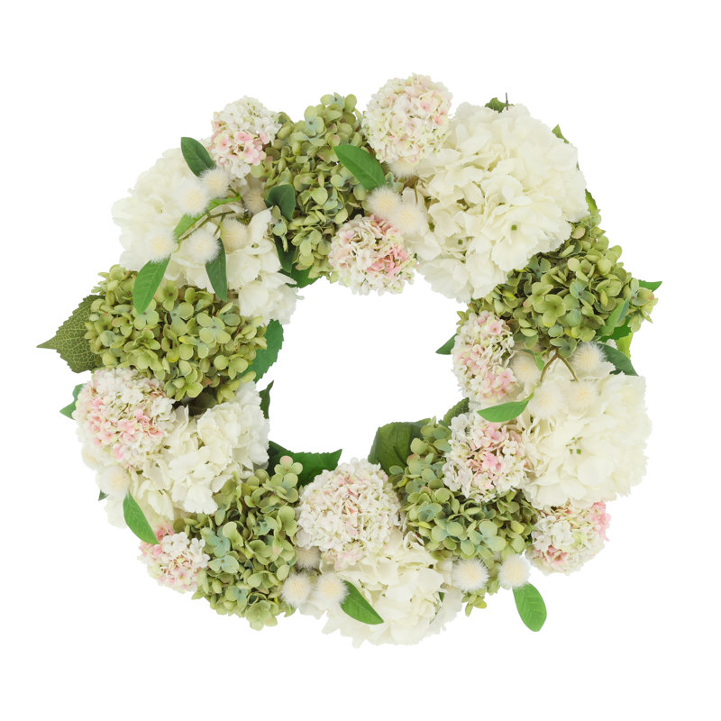 23" Hydrangea Spring Wreath
