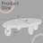 46"L Modern Cobblestone Coffee Table – High Gloss Finish, Composite Wood, Oval Design-1266526202