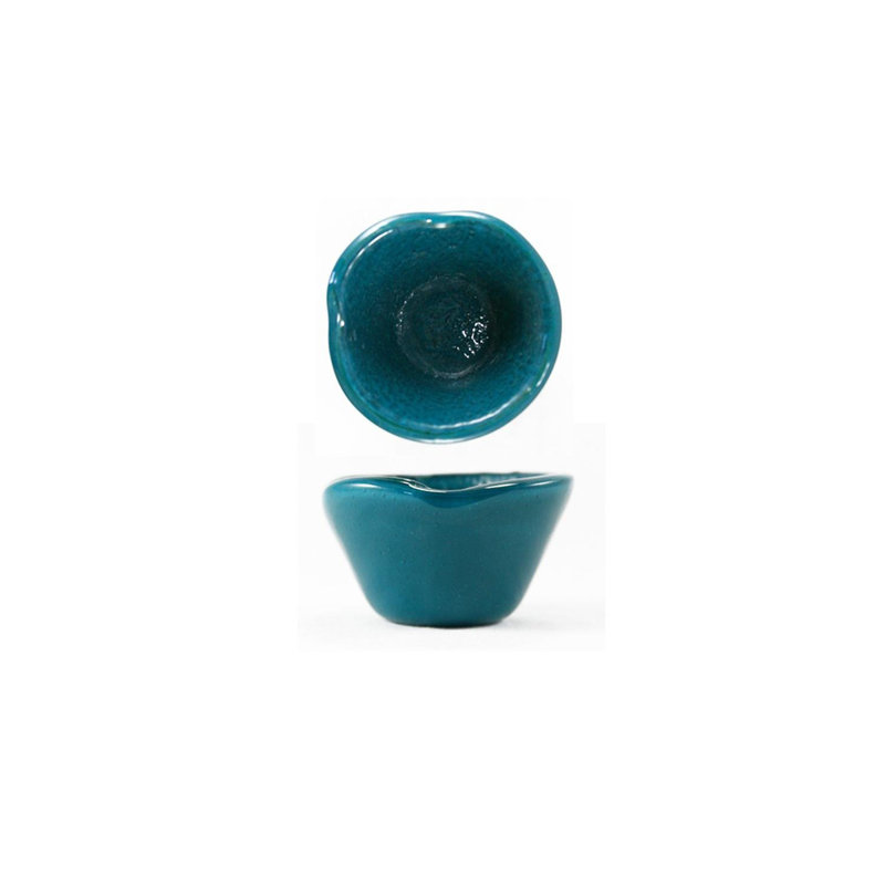 Diamètre de la vaisselle en verre: H 3,25 po: 2 po Ramequin rond en verre (ensemble de 4), Bleu très foncé