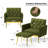 Zianny Velvet Accent Chair with Ottoman-673816096
