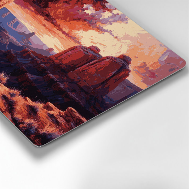 Art mural en métal rouge du sud-ouest des paysages du sud-ouest de Canyonlands 140, 144" H x 216" W x 0.05" D