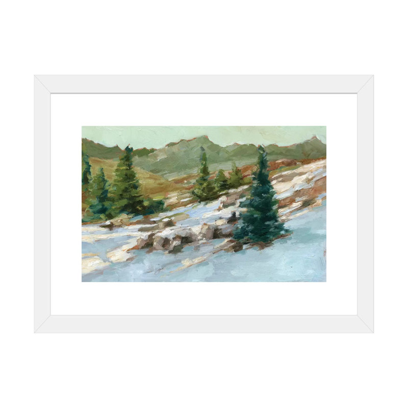 «Spring Thaw II» par Ethan Harper - reproduction d'art, Papier encadré blanc, Blanc, H 16 po x l 24 po x P 1 po