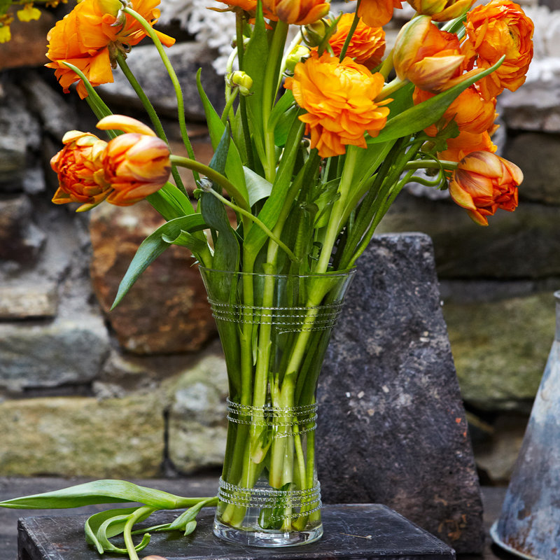 Ella Corset Vase, 13.5" H x 7" W x 7" D