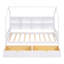 Lit simple en bois avec 2 tiroirs
