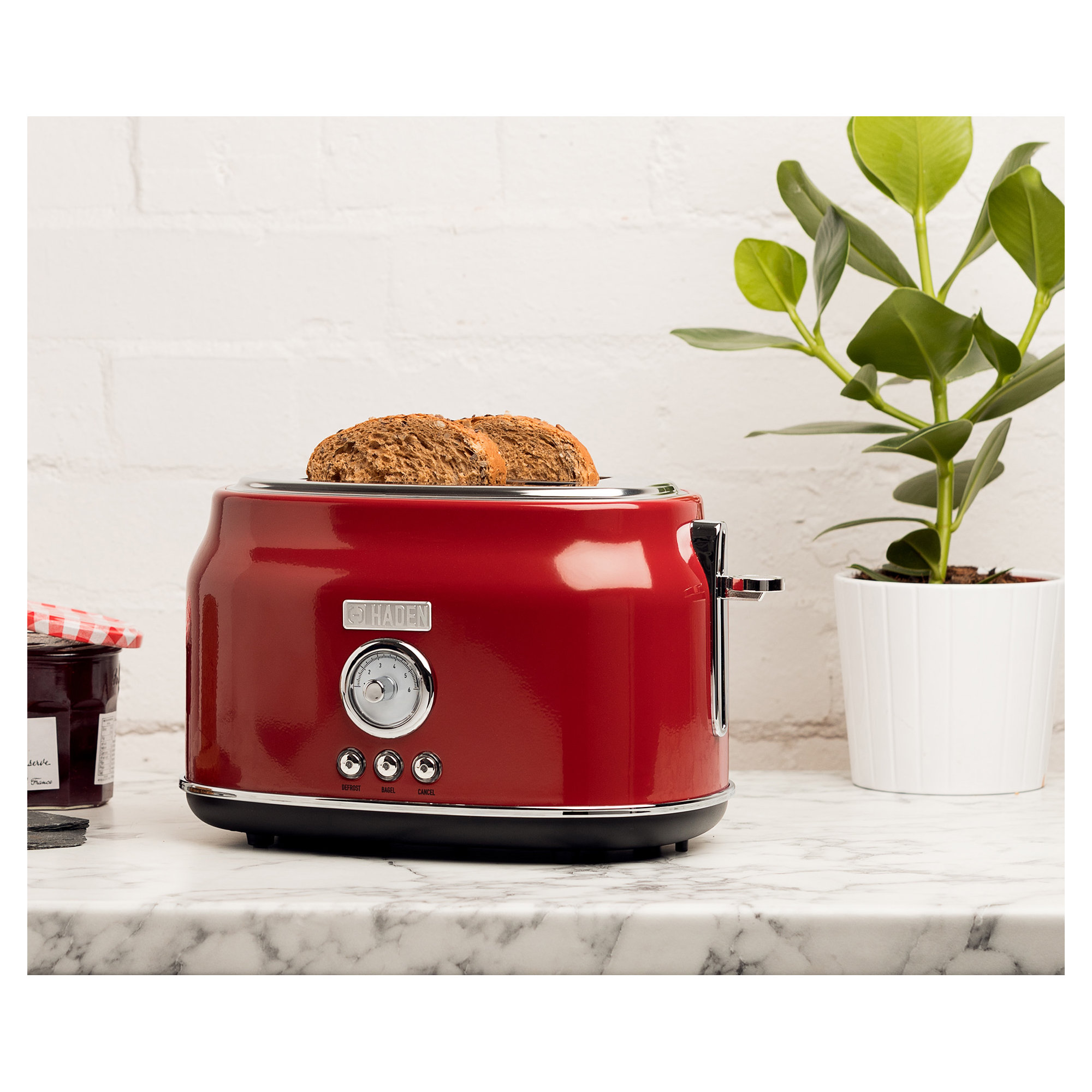 Dorset 2 - Slice Toaster, Red