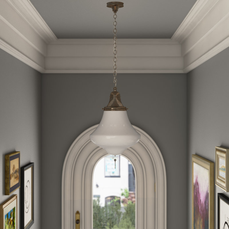 Ralph Lauren Home Xavier 1 Light Pendant, Butler's Silver, 23.5" H x 14" W x 14" D