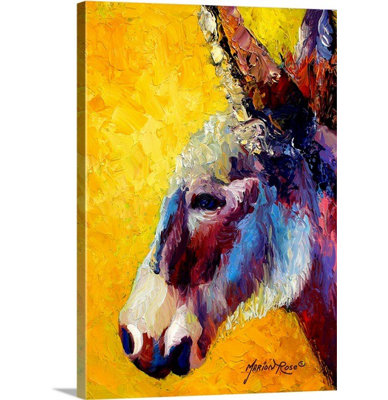 Burro Marion Rose - Wrapped Canvas Print