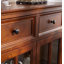 Présentoir 50,39 "en bois massif brun standard et armoires en porcelaine